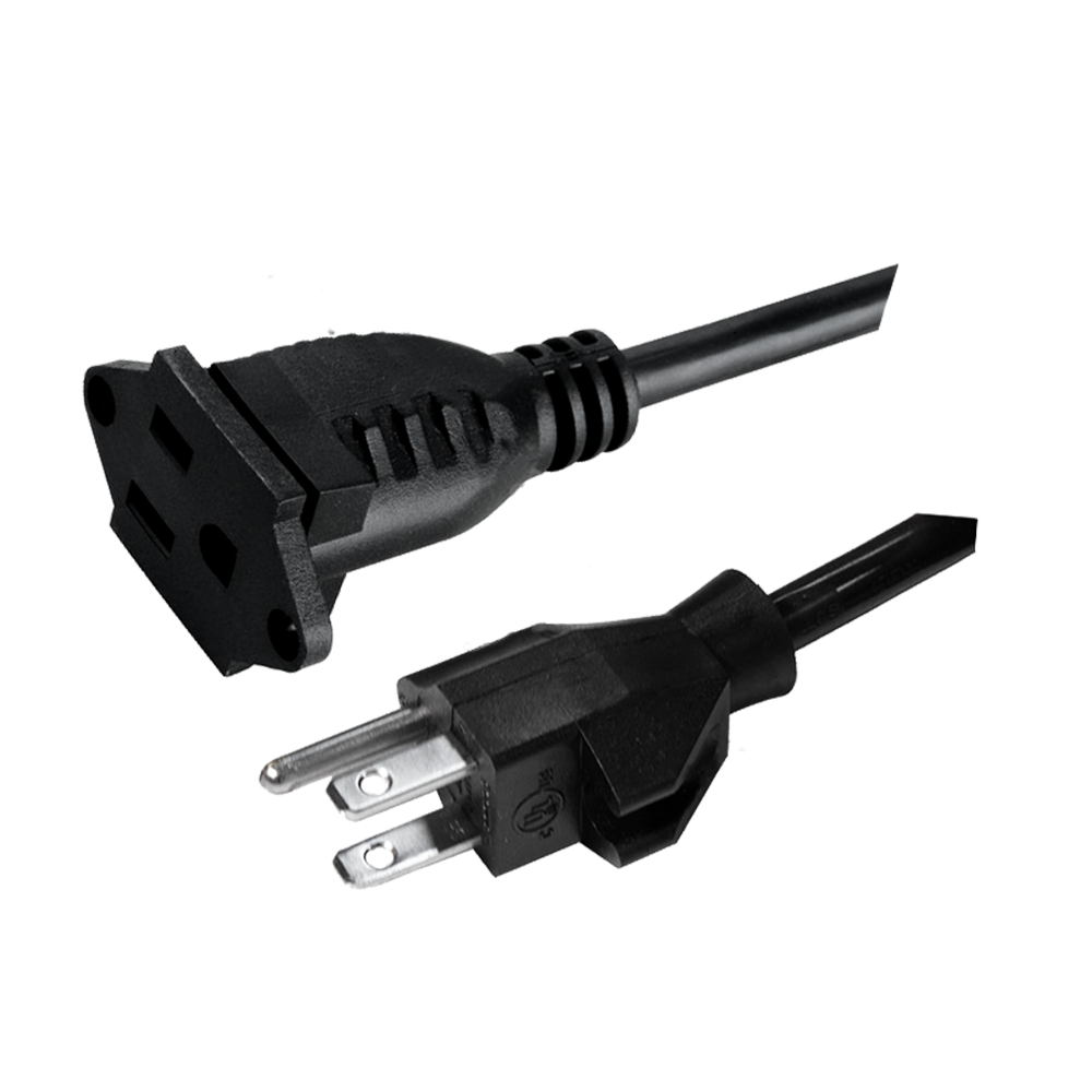 FT-3K~FT-3B2 američki standardni trožilni univerzalni utikač za unutarnju i vanjsku upotrebu s kabelskom kopčom, stražnjim sjedištem s fiksnim produžnim kabelom UL certificirani kabel za napajanje